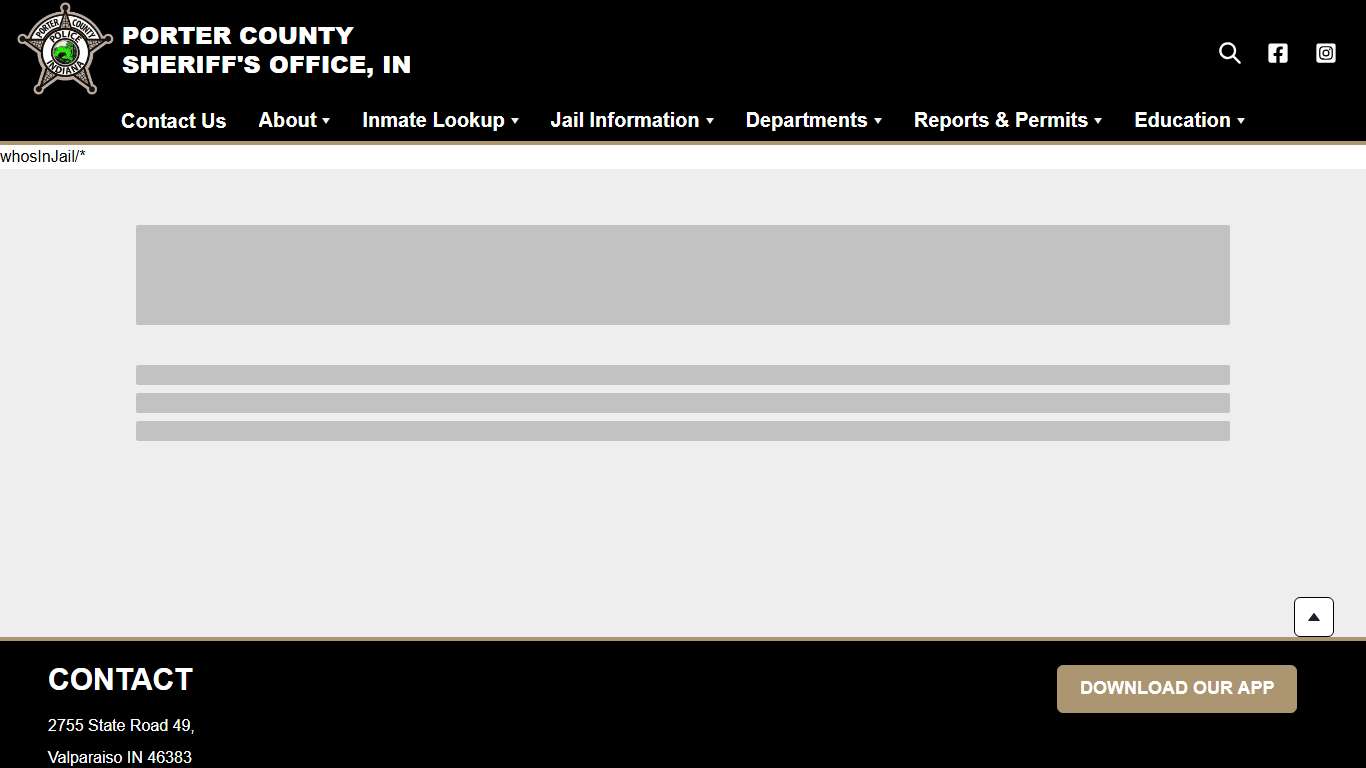 Who's In Jail | Porter County Sheriff’s Office IN